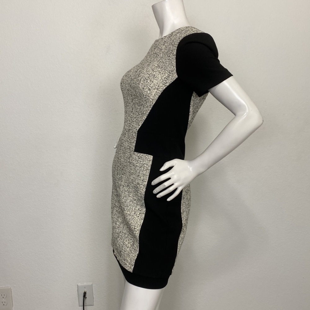 Tibi Tweed & Ponte Short Sleeve Paneled Dress Size 4 - Picture 4 of 9